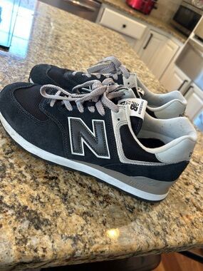 New Balance Black and Gray Retro Running Sneakers